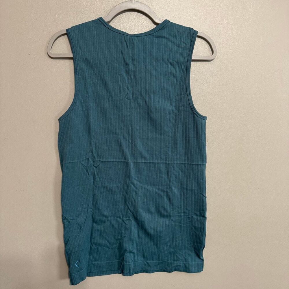 Zyia Parallel Ribbed Teal Athletic Tank Top size XL - Picture 3 of 5